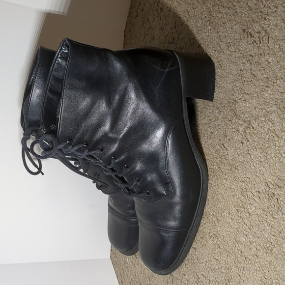 Caressa Black Leather Ankle Booties - Picture 5 of 15